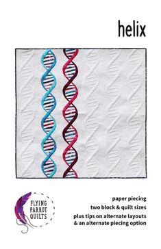 an image of a book cover with the title, helix paper pieceing