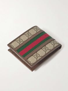 Shop GUCCI Ophidia Webbing-Trimmed Monogrammed Coated-Canvas and Leather Billfold Wallet, Explore the latest in-season GUCCI collection today on MR PORTER Shop Gucci, Gucci Collection, Leather Billfold, Gucci Ophidia, Wallet For Men, Billfold Wallet, Gucci Wallet, Mr Porter, Wallet Men