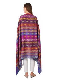 Add a touch of sophistication to your wardrobe with our Stylish Stripes Pashmina Shawl featuring intricate floral designs against multi-color stripes. Crafted from premium pashmina, this shawl blends comfort with timeless elegance, perfect for every occasion. Product Details: Hand Embroidered Kashmiri Pashmina Shawl Material: Pure Pashmina (100% Cashmere) Size: 100 cm X 203 cm / 40 Inch X 80 Inch / 1.1 x 2.2 Yards (Approx) Color: Multi-color stripes Embroidery: Floral patterns intricately Embroi Embroidery Floral Patterns, Kashmiri Pashmina Shawl, Wool Wrap, Embroidery Floral, Pashmina Shawl, Cashmere Scarf, Color Stripes, Floral Patterns, Floral Designs