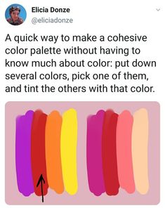 an image of the color swatches in different colors on a tweex screen