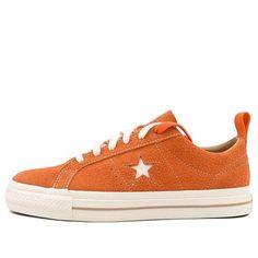 Converse One Star Pro A02946C (SNKR/Skate/Unisex/Low Top/Non-Slip/Wear-resistant/Shock-absorbing) Casual Orange Skate Shoes For Sports, Sporty Orange Skate Shoes For Skateboarding, Sporty Orange Lace-up Skate Shoes, Sporty Orange Converse Sneakers, Converse One Star Pro, Converse Run Star Motion Orange, Converse One Star Shoes, Green One Star Converse, Orange Low-top Skate Shoes For Skateboarding