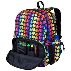 Your child will be the talk of the playground with Wildkin's 17 Inch Backpack! Measuring 17 x 12 x 9 inches, the 17 Inch Backpack has a just-right size that’s perfect for packing all the essentials, plus some snacks! With backpacks, it’s all about the features, and Wildkin’s 17 Inch Backpack is full of features that put the “fun” in “functionality”. Two padded, adjustable shoulder straps and a padded back provide a comfortable wear, while the durable top handle is perfect for hanging in a locker Rainbow Colored School Backpack, Rainbow School Backpack, Rainbow-colored Standard Backpack For School, Rainbow Standard School Backpack, Fun Multicolor Backpack For Back To School, Fun Multicolor Student Backpack, Fun Multicolor Bags For School Events, Multicolor Bags For Daycare And Back To School, Rainbow School Bag For Back To School