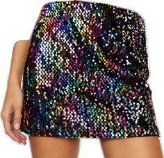 Glamorous Multicolor Skirt For Spring, Multicolor Sequined Skirt For Night Out, Multicolor Sequin Mini Skirt For Night Out, Multicolor Bottoms For Party Season Night Out, Multicolor Bottoms For Night Out Party Season, Glamorous Multicolor Party Skirt, Multicolor Party Mini Skirt, Multicolor Mini Skirt For Party, Multicolor Mini Length Party Bottoms