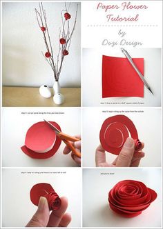 the instructions for making paper flowers