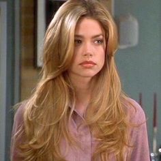 70s Hair Long Layered Haircuts, Hair Cuts Before And After Long, Topanga Hair, Culture Outfits, 90s Haircuts, Haircut Inspo, Blowout Hair, Denise Richards, 90s Hairstyles