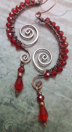 Copper Wire Crafts, Beaded Jewelry Earrings, Hammered Jewelry, Bar Jewelry, Handmade Jewelry Tutorials, Earrings Inspiration