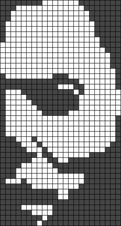 a cross stitch pattern with a skull on it