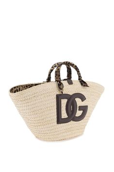 90% Corn, 5% Calfskin, 5% Cotton Dg Logo, Stefano Gabbana, Woven Tote Bag, Dolce E Gabbana, Leather Weaving, Silk Twill, Shopper Bag, Dolce & Gabbana, Medium Bags