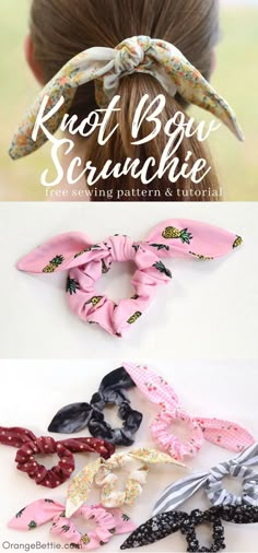 the instructions for how to make an adorable bow headband with bows and ribbon ties