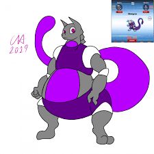 an image of a cartoon character with purple and gray colors