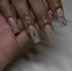 Simple Acrylic Nails, Glow Nails, Classy Acrylic Nails, Long Square Acrylic Nails, Unique Acrylic Nails, Square Acrylic Nails, Funky Nails, Pretty Acrylic Nails, Chic Nails