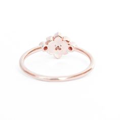 "Delicate tiny Lily Rose flower diamond ring. perfect stackable ring / midi ring / promise ring. Item details: ♥ Total diamond weight 0.1 carat, F color, VS clarity. ♥ Material: 14K or 18k, yellow / white /rose solid gold . ♥ Sizes available: 3-9 . Silly Shiny Service: ♥ You can request complimentary IGL diamond jewelry certificate, when placing your order on \"Note to Silly Shiny Diamonds\". ♥ The ring is custom made with great care from 14K /18K / White gold / Yellow gold / Rose Gold. ♥ All je Rose Gold Flower Ring With Prong Setting For Promise, Fine Jewelry Rose Gold Diamond Flower Ring, Rose Gold Flower Diamond Ring Fine Jewelry, Delicate Rose Gold Cluster Ring, Delicate White Gold Cluster Ring, Delicate Rose Gold Flower Ring, Delicate Diamond Flower Promise Ring, Dainty Rose Gold Birthstone Ring With Diamond Accents, Delicate 14k Rose Gold Diamond Ring