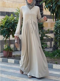 Modest Abayas | SHUKR Islamic Clothing Abaya styles Modest Empire Waist Maxi Dress, Hijab Dress Simple, Dress Casual Hijab, Daily Abaya, Casual Hijab Dress, Muslim Dress Casual, Hijab Dress Casual, Stylish Abaya Designs, Hijabi Abaya