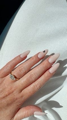 Nails To Match Every Outfit, Guest Nails For Wedding, Engagement Nails With Initials, Good Engagement Nails, Neutral Nails With Initials, Bachelorette Nails The Bride Square, Dinner Nails, Nails To Get Engaged In, Initial Wedding Nails