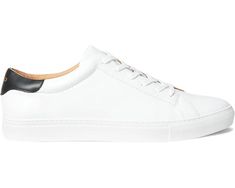 Polo Ralph Lauren Jermain Sneakers | Zappos.com Classic Plain Toe Sneakers For Fall, Sporty Lace-up Sneakers With Leather Lining, Lace-up Work Sneakers With Durable Sole, White Casual Sneakers With Leather Lining, Casual White Sneakers With Leather Lining, Classic Low-top Sneakers For Work, Classic Leather Sneakers For Work, Polo Ralph Lauren Mens, Ralph Lauren Men