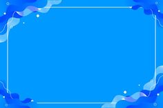 an abstract blue background with wavy lines and bubbles in the shape of a rectangle