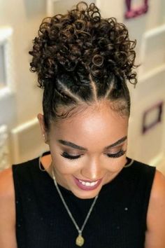 Braided Loose Ponytail Black Hair, Elegant Updos For Natural Black Hair, Black Bridesmaids Hairstyles Half Up, Twisty Hairdo, Twist Updo For Black Women, Baby Shower Hairstyles Black Women, African American Curly Hairstyles, Sunday Hairstyles, Rubberband Hairstyle