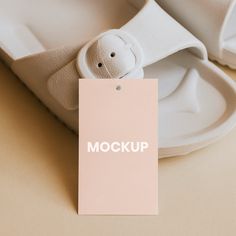 Tag Mockup, Label Mockup, White Sandal, Shoe Tags, White Sandals, Free Illustrations, Slide Sandals, Sunglasses Case