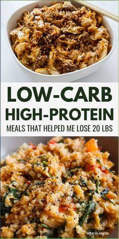 If you're looking for some quick and easy low carb high protein meals to help you lose weight and reach your fitness goals, you've just found them. This is a collection of super simple weight loss meals and healthy recipes for dinner, lunch and some for breakfast. Low Carb High Protein Meals, Dinners Under 500 Calories, High Protein Meals, Low Carb High Protein, Homemade Foods, High Protein Low Carb Recipes, Protein Meals, High Protein Low Carb, 500 Calories