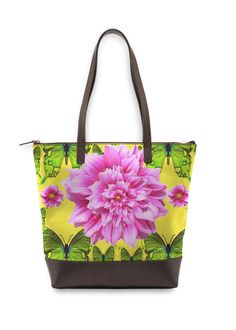 Cheap Green Flower-shaped Shoulder Bag, Flower Shaped Multicolor Shoulder Bag, Butterfly Handbags, Butterfly Purse Handbags, Luxury Multicolor Floral Print Shoulder Bag, Flower Purses, Statement Bag, Green Butterfly, All Around The World