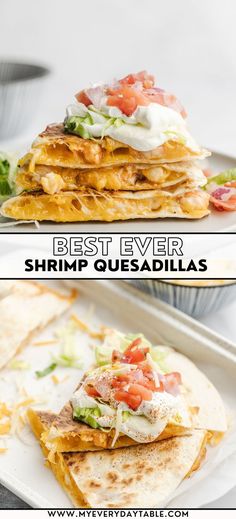 shrimp quesadilla pin image Shrimp Quesadilla Recipe, Shrimp Quesadilla, Spiced Shrimp, Recipe For Shrimp, Shrimp Tacos Easy, Recipe Shrimp, Recipe For Summer, Quesadilla Recipe