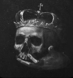 a skull with a crown on its head