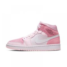 The Shoes Are In Perfect Condition, Never Used. Just Didn’t Look Good On Me. Jordan Shoes Pink, Digital Pink Jordans, Jordan 1 Mid Digital Pink, Air Jordan 1 Mid Digital Pink, Nike Dunks High, Jordan Rose, Light Pink Shoes, Nike Air Max Pink, Christmas Checklist