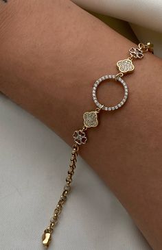 "ITEM DETAILS ❆All our jewelry are hand made with Love. ❆Material: 14K Gold ( 585). ❆Available colors: Gold, Rose Gold, White Gold. ❆Available Sizes: Look Size Option (Contact for different sizes) ❆Each item is made to order ❆ DO YOU LIKE THIS BRACELET? ❆ You can get more information about it below but if you have any questions, just click the \"Message Sergen Vural \" button and I will be very happy to hear from you ☺ PACKAGING ❆Comes ready to gift in a beautiful jewelry box. ❆It comes with a s Circle And Luck Bracelet, Rose Gold Plated Round Diamond Bracelet, Rose Gold Plated Diamond Bracelet, Gold Chain Bracelet With Cubic Zirconia As Gift, Gold-tone Cubic Zirconia Bracelets For Gifts, Gold-tone Cubic Zirconia Bracelet As Gift, Gold-tone Cubic Zirconia Bracelet For Gift, Gold Cubic Zirconia Round Charm Bracelet, Gold Cubic Zirconia Charm Bracelet