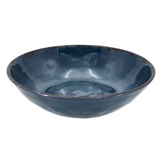 a blue bowl on a white background