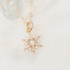 White Celestial Charm Necklace As Gift, White Celestial Charm Necklace For Gift, Star-shaped Opal Jewelry Gift, Spiritual White Star Necklace, Dainty White Star Necklaces, Dainty White Star Necklace, Celestial Opal Necklace As Gift, Celestial Opal Necklace As A Gift, Celestial Opal Necklace For Gift