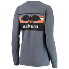 Declare your dedication to the Auburn Tigers in an unmistakable way with this extraordinary Comfort Colors Campus Skyline oversized T-shirt! Brand: Summit Sportswear Crew neck Distressed graphics on back for a vintage look Imported Long sleeve Machine wash, tumble dry low Material: 100% Cotton Officially licensed Screen print graphics Sizing Tip: Product runs true to size. If you are in between sizes, we recommend ordering the smaller size. Sporty Gray T-shirt For Fall, College Athleisure Tops With Relaxed Fit, Athleisure Tops For College With Relaxed Fit, Relaxed Fit Athleisure Tops For College, Casual Moisture-wicking Top For College, Collegiate Gray Tops For Sports Season, Collegiate Style Gray Tops For Sports Season, Sporty T-shirt For Fall Sports Events, Gray Collegiate Tops For Sports Events