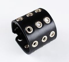 Punk Leather Cuff Bracelet As Gift, Punk Leather Wristband Gift, Punk Style Leather Cuff Bracelet As Gift, Punk Style Leather Wristband As Gift, Punk Leather Wristband, Black Bracelets With Rivets As Gift, Leather Punk Cuff Bracelet With Wrist Strap, Punk Leather Cuff Bracelet With Wrist Strap, Punk Leather Cuff Wristband