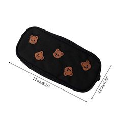 Type: Pencil BagType: Pencil Bag Stationery Pouch, Embroidery Canvas, Kawaii Bear, Bear Embroidery, Eyeglasses Case, Cute Glasses, Pencil Bag, Elephant Design, Pencil Bags