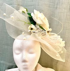 This lovely hat can be worn at so many occasions. Engagement party , bridal shower, wedding day, Kentucky Derby, church, and so much more. It is simple and elegant!  And light weight too! Fitted White Hats For Weddings, White Fitted Hat For Wedding, Elegant Pinched Crown Top Hat For Formal Events, Elegant Top Hat With Pinched Crown For Formal Events, Elegant Top Hat With Pinched Crown For Formal Occasions, White Short Brim Hat For Wedding, White Short Brim Wedding Hat, White Fitted Headpiece For Formal Occasions, Adjustable Fascinator For Wedding