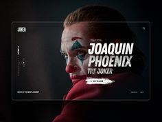 the joker movie poster for joaquinn phoenix is displayed on a computer screen