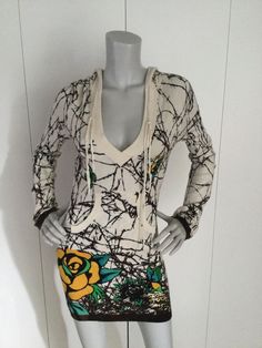 Ed Hardy By Christian Audigier Barwire Roses Pullover Tunic Mini Dress Size S | eBay Christian Audigier, Ed Hardy, Brands Outlet, Dress Outfits, Roses, Sleeve Length, Women Accessories, Mini Dress, Things To Sell