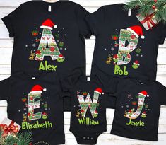 Christmas Matching Shirts, Xmas Pajamas, Christmas Matching, Funny Xmas, Funny Character, Tshirt Ideas, Shirts For Teens, Matching Tees, Funny Christmas Shirts