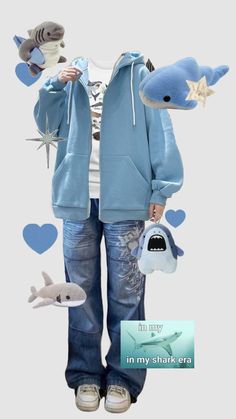 Shark Clothes, Shark Outfit, Shark Stuff, Cute Shark, Outfit Cute