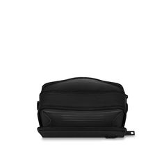 LOUIS VUITTON® - Alpha Wearable Wallet - Black Black Compact Luxury Bag, Luxury Black Compact Bag, Luxury Compact Black Bag, Compact Black Bag, Modern Black Wallets For Business, Modern Black Business Wallets, Compact Black Bag With Removable Pouch, Compact Black Bag For Formal Occasions, Modern Black Rectangular Wallets