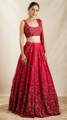 Astha Narang, Bridal Lehenga Designs, Raw Silk Lehenga, Half Saree Lehenga