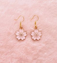 Hypoallergenic Lead and nickel free Earring hooks (as in picture) Clip on is available (for non pierced ears) Cute Big Earrings, Cute Accessories Kawaii, Sanrio Earrings, Shein Aesthetic, Lady Aphrodite, Earrings Anime, Cherry Blossom Earrings, Earrings Cottagecore, Cottagecore Earrings