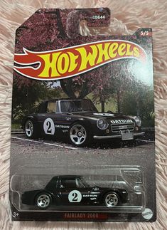 the hot wheels car is in its package