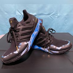 Mens Adidas Size 7.5 Ultra Boost Dna “Chinese New Year “ Brand New But Without Second Pair Of Shoelaces Black Blue Design Colorway Very Unique Take On The Ultra Boost Dna If You Ever Owned A Pair Of Ultra Boost You Know How Comfortable They Are Comes From Pet Free And Smoke Free Home Custom Low-top Training Sneakers, Custom Lace-up Sneakers With Boost Midsole For Training, Custom Lace-up Training Sneakers With Boost Midsole, Adidas Custom Slip-on Sneakers With Laces, Black Lace-up Custom Sneakers For Training, Black Lace-up Training Sneakers, Adidas Custom Breathable Running Sneakers, Custom Running Sneakers With Branded Insole, Black Fade-resistant Custom Sneakers For Running