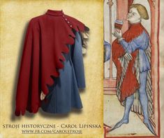 Medieval Festival Costume Outerwear With Historical Design, Accurate Medieval Clothing, Mid Century Medieval Fashion, Medieval Clothing Scarves & Shawls, 15th Century Clothing, Extant Medieval Garments