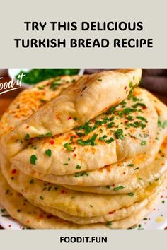 This recipe for traditional Turkish bread is simple to make and delicious any time of day! Turkish food is known for having a unique mix of flavors and spices that set it apart from other types of food. One of the most popular foods in Turkey is its soft, fluffy bread, which goes well with...Read More Turkish Flat Bread, Eggplant Stuffed, Food Turkish, Turkish Bread, Bread For Breakfast, Paleo Cookbook, Bread At Home, Bread Buns