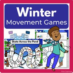 the winter movement game for students to play with their name and number, which is written in