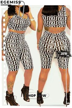 White Sexy Fashion Print Two-piece Set Trendy Stretch Club Sets, Trendy Club Sets For Spring, Trendy Summer Club Sets, Trendy White Two-piece Set, Black Club Sets For Spring, Chic Club Sets For Spring, Summer White Sets For Night Out, Chic Spring Club Sets, Chic Summer Club Sets