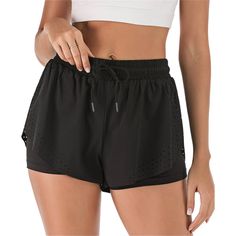 Experience comfort and style with Anna-Kaci Women's Running Shorts, designed for optimal performance during workouts or casual wear. These double-layered shorts are stretchy, soft, and incredibly comfortable, making them perfect for running errands, jogging, gym workouts, yoga, or loungewear.