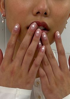 Minimal Nails, Casual Nails, Work Nails, Dotting Tool, French Alps, Minimalist Nails, Heart Nails, Dream Nails, Fire Nails