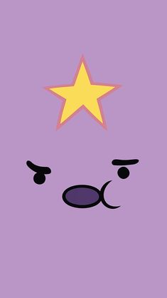 the face of a person with a star on their forehead and eyes, in front of a purple background